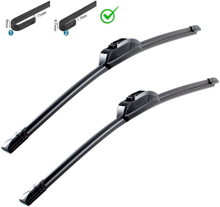 PARRATI® High Performance Premium All-Season Automotive Windshield Wipers with Rear Wiper Blades , Replacement for 2006-2011 Chevrolet HHR ,Easy to Install 18"+18"+11"(Set of 3)