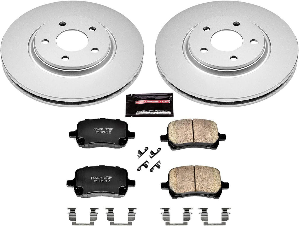 CRK1614 Coated Brake Rotor & Ceramic Brake Pads- Front
