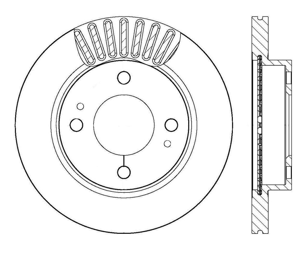 Centric Front Disc Brake Rotor for 14-19 Mirage (120.46079)