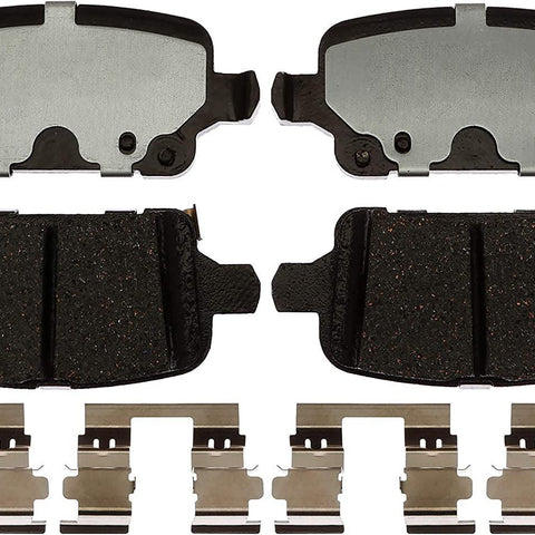 Silver 14D1857CH Ceramic Rear Disc Brake Pad Set
