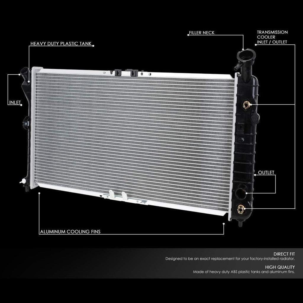 OEM-RA-1889 OE Style Aluminum Core Radiator Compatible with 97-00 Silhouette/Venture, 97-99 Regal/Century, 3.1L 3.4L 3.8 L, 30-1/2" W X 15" H X 5/8" D, 1-5/16" Inlet, 1/5/16" Outlet