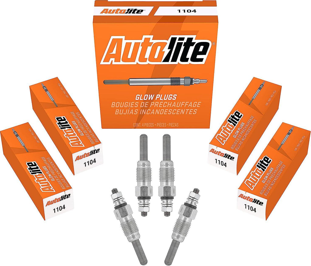 Autolite 1104 Automotive Replacement Glow Plug for 1979-1996 Audi/Bmw/Nissan/Volkswagen/Volvo 1.6-2.8L Super Duty Diesel Engines (1 Pack)