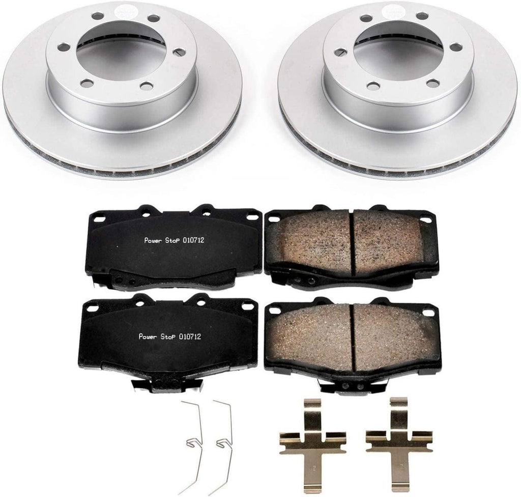 CRK1233 Coated Brake Rotor & Ceramic Brake Pads- Front