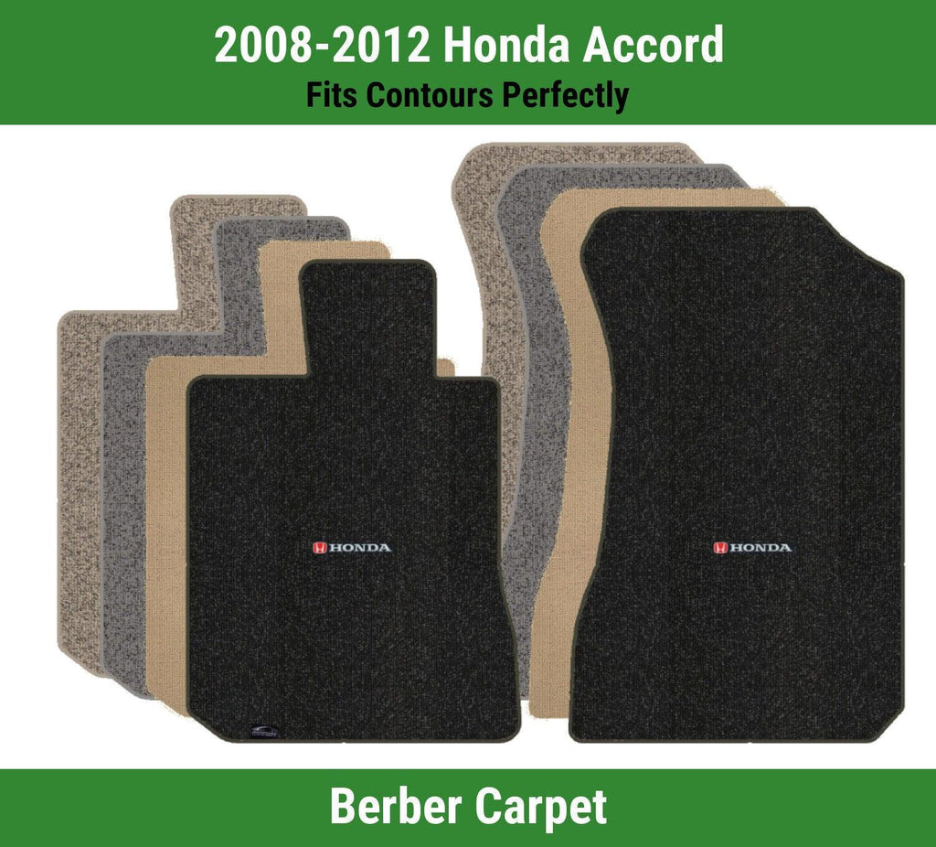 Lloyd Berber Front Mats for '08-12 Accord W/Red & Black Honda H & Word Combo