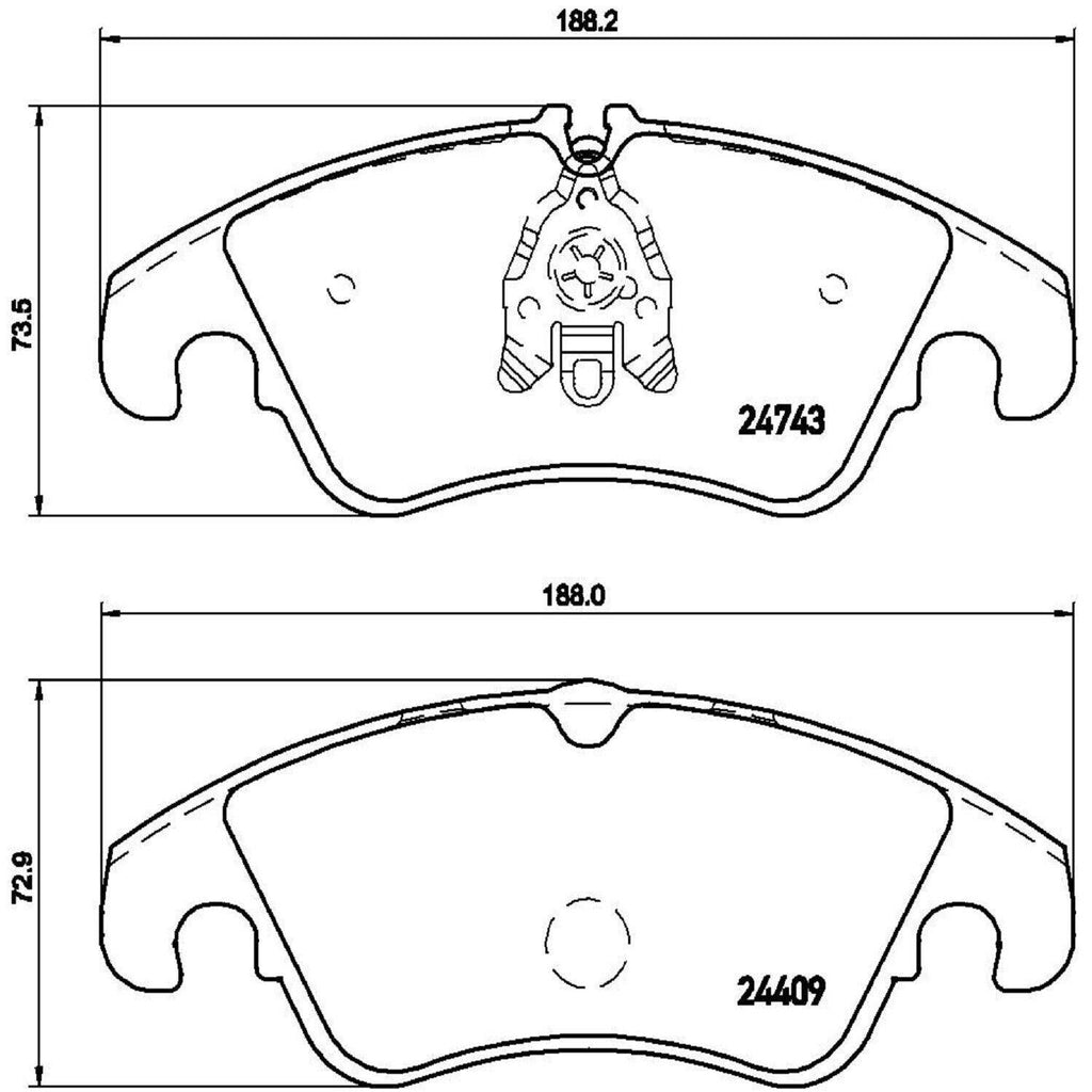 Brembo Front Disc Brake Pad Set for Audi (P85098)