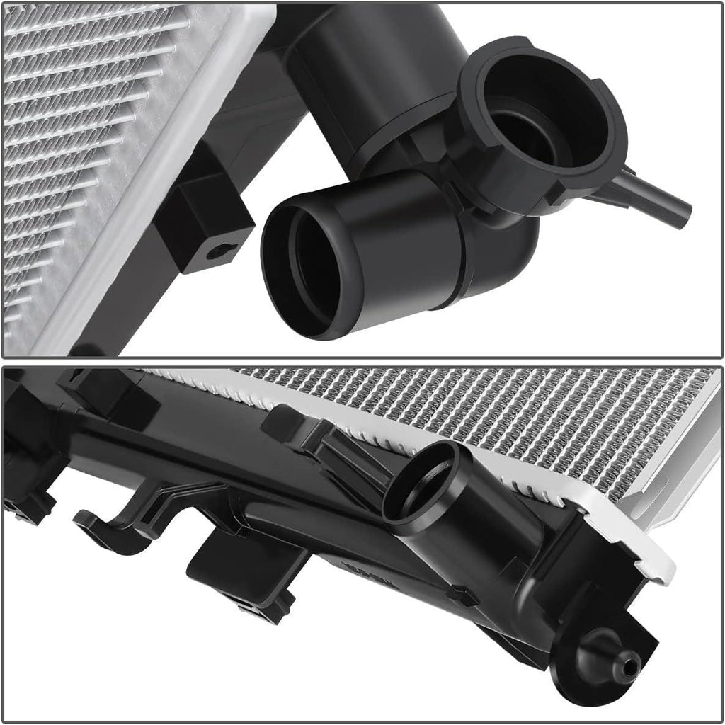 OEM-RA-13531 OE Style 1-Row Aluminum Core Radiator Compatible with 11-15 Sonata Optima,25" W X 19-3/8" H X 5/8" D,1-3/8" Inlet / 1-3/8" Outlet