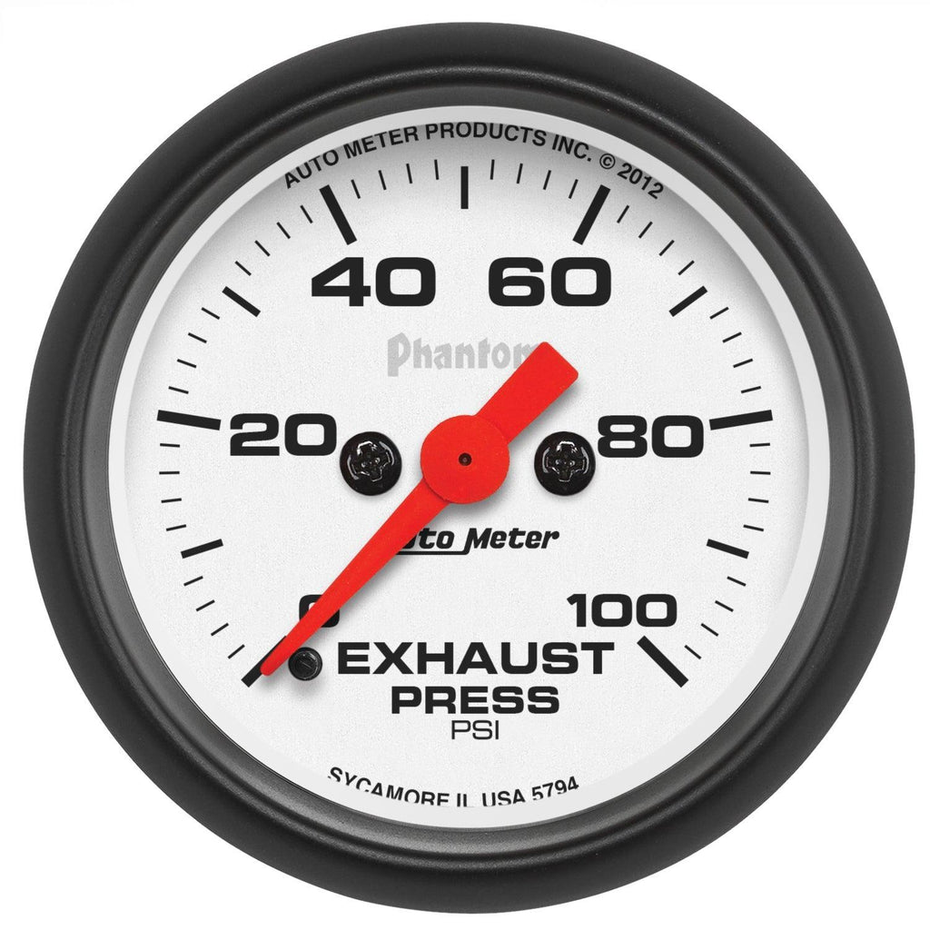2-1/16 in. EXHAUST PRESSURE 0-100 PSI PHANTOM