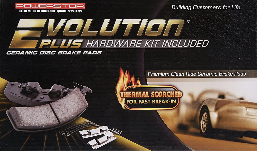 17-965, Z17 Front Ceramic Brake Pads with Hardware