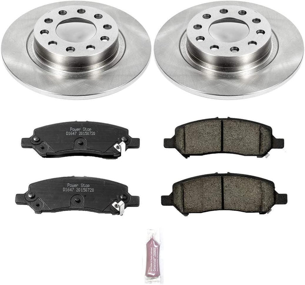 KOE6371 Autospecialty Rear Replacement Brake Kit-Oe Brake Rotors & Ceramic Brake Pads
