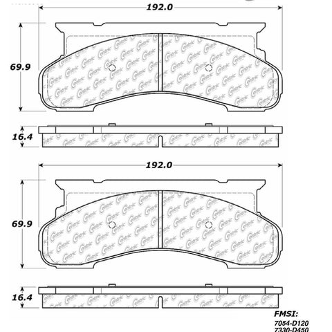 Centric Front Disc Brake Pad for Ford (102.04500)
