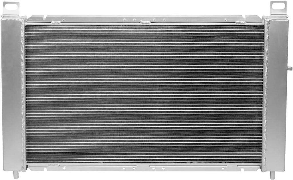RA-SILVERADO99-2 2-Row Full Aluminum Radiator Compatible with 99-06 Silverado 2500/Suburban 1500/Yukon/Yukon XL 1500/Sierra 1500/Sierra 2500, 4.8L/ 5.3L V8, Metallic