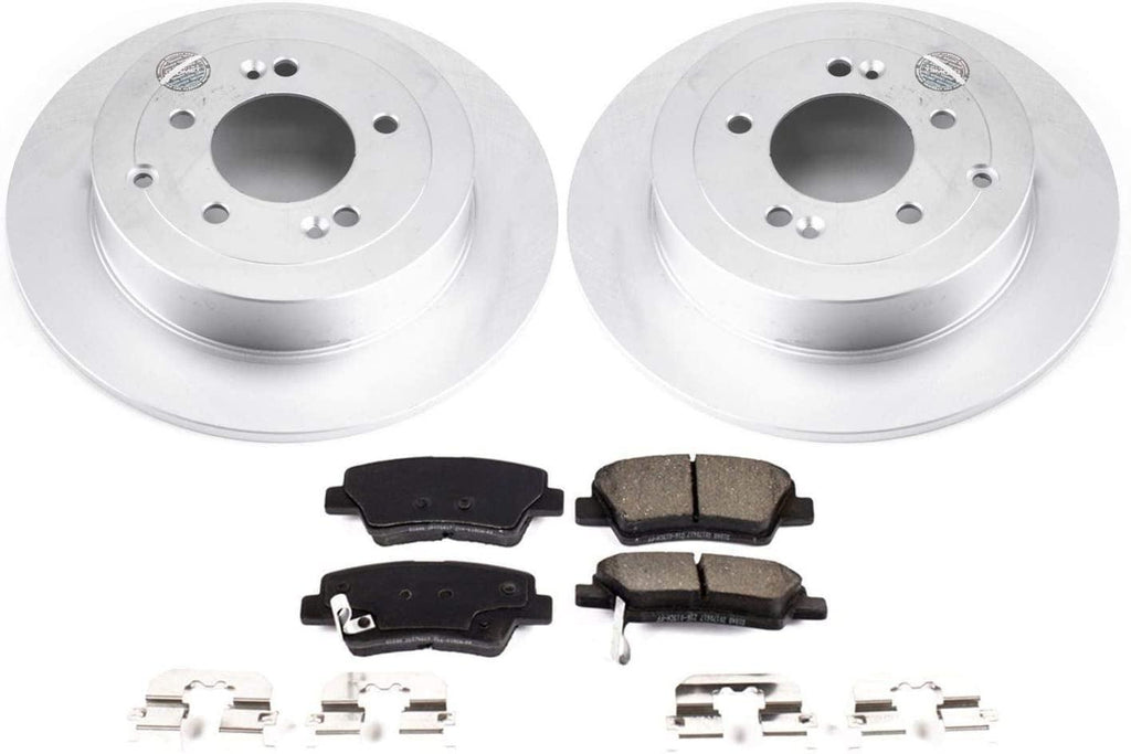 CRK7729 Coated Rotor Rear Brake Kit- Coated Brake Rotors and Z17 Ceramic Brake Pads