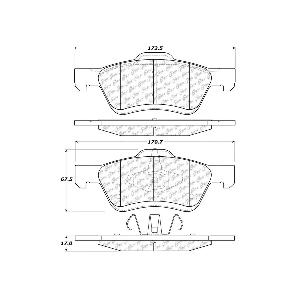 Centric Front Disc Brake Pad for Escape, Mariner, Tribute (103.10471)