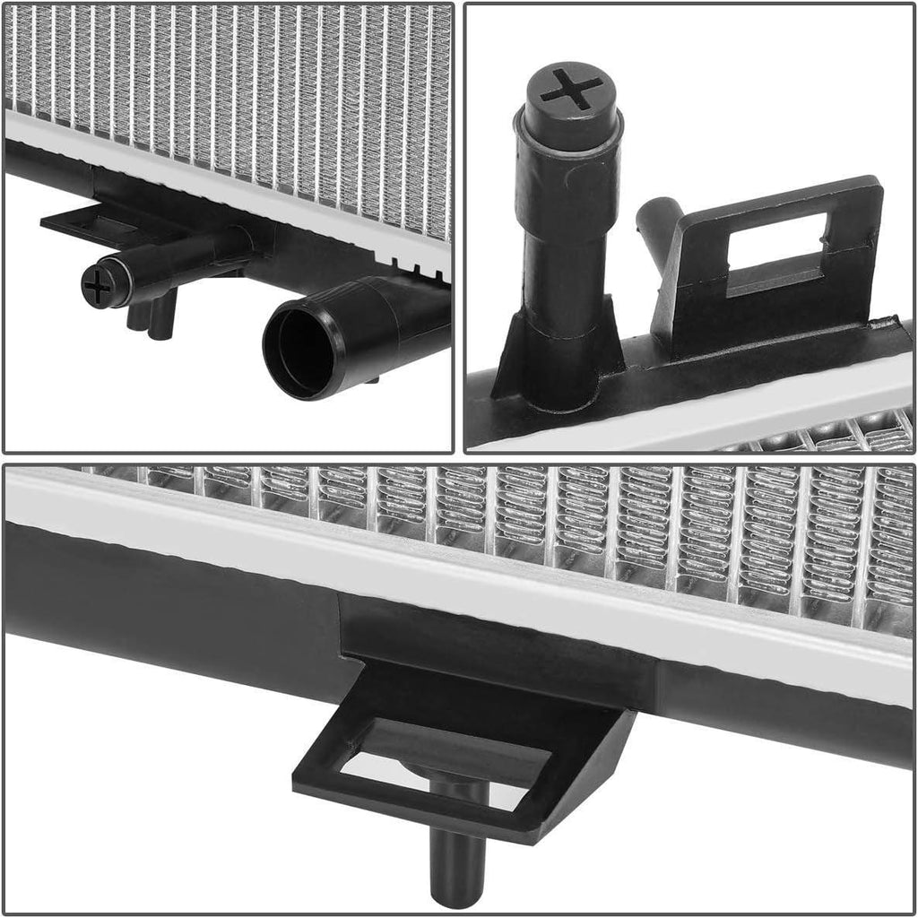 OEM-RA-2998 Aluminum Core Radiator Compatible with 07-12 Sentra AT/MT,27-1/4" W X 14-3/4" H X 5/8" D,1-3/8" Inlet / 1-3/8" Outlet