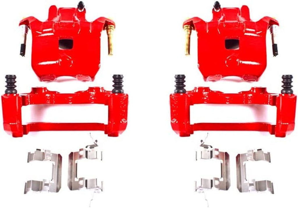 Front S2690 Pair of High-Temp Red Powder Coated Calipers