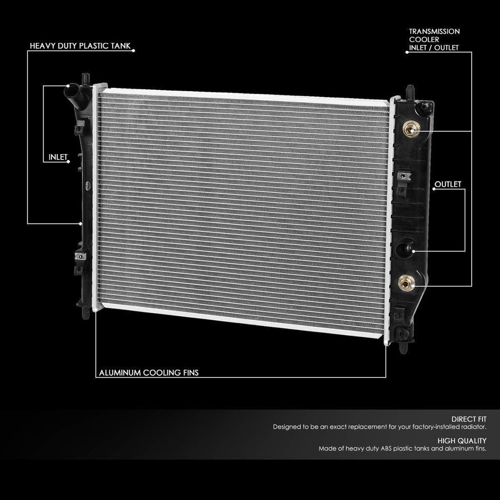 DNA Motoring  Factory Style Aluminum Radiator Compatible with 05-13 Corvette,23-7/16" W X 17-3/16" H X 1" D,1-5/16" Inlet / 1-5/16" Outlet
