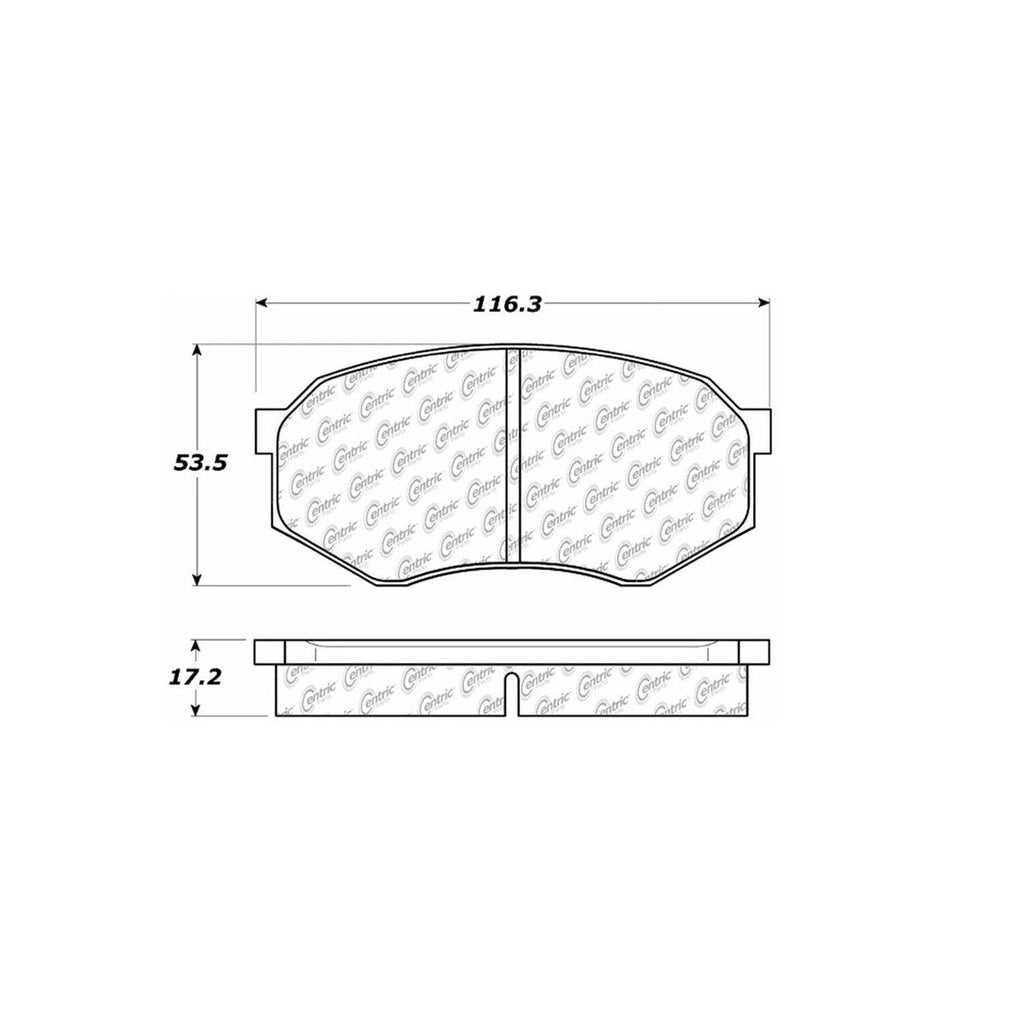 Centric Front Disc Brake Pad for 1995-2004 Tacoma (300.04330)