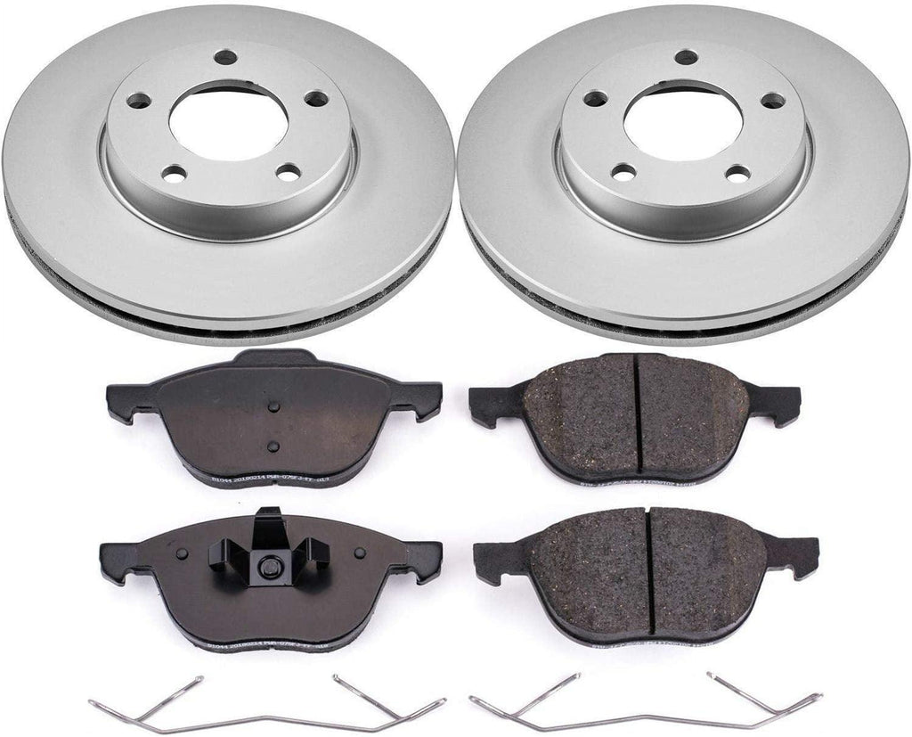 CRK120 Coated Brake Rotor & Ceramic Brake Pads- Front