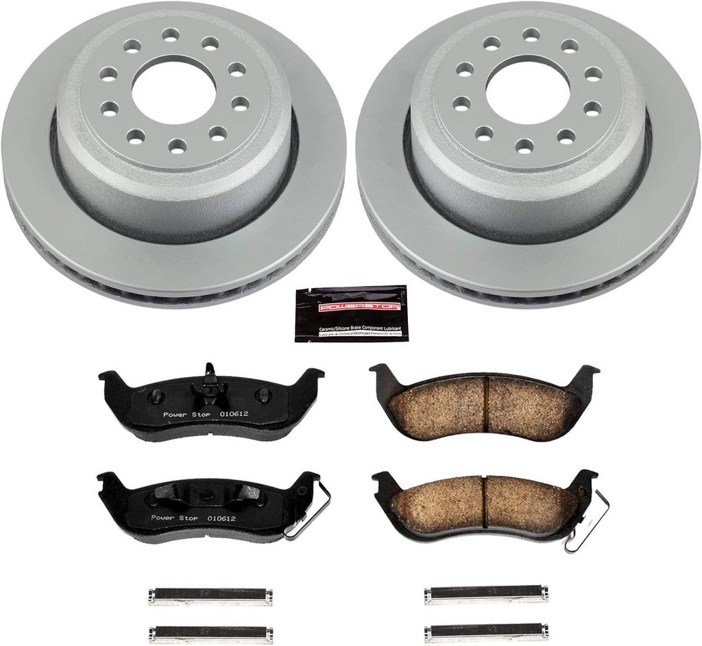CRK5293 Coated Brake Rotor & Ceramic Brake Pads- Rear