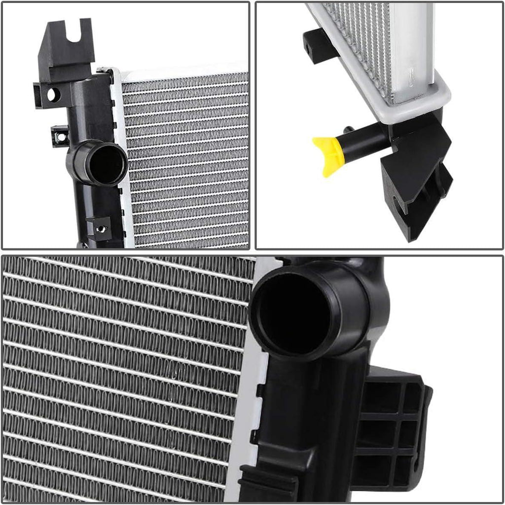 OEM-RA-2702 Factory Style Aluminum Cooling Radiator Compatible with 04-06 Pacifica 3.5 3.8 AT, 27-5/8" W X 17-11/16" H X 1" D, 1-9/16" Inlet, 1-9/16" Outlet