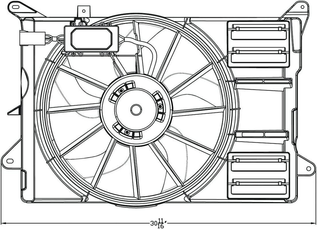 623140 Compatible with Ford Edge Replacement Cooling Fan Assembly