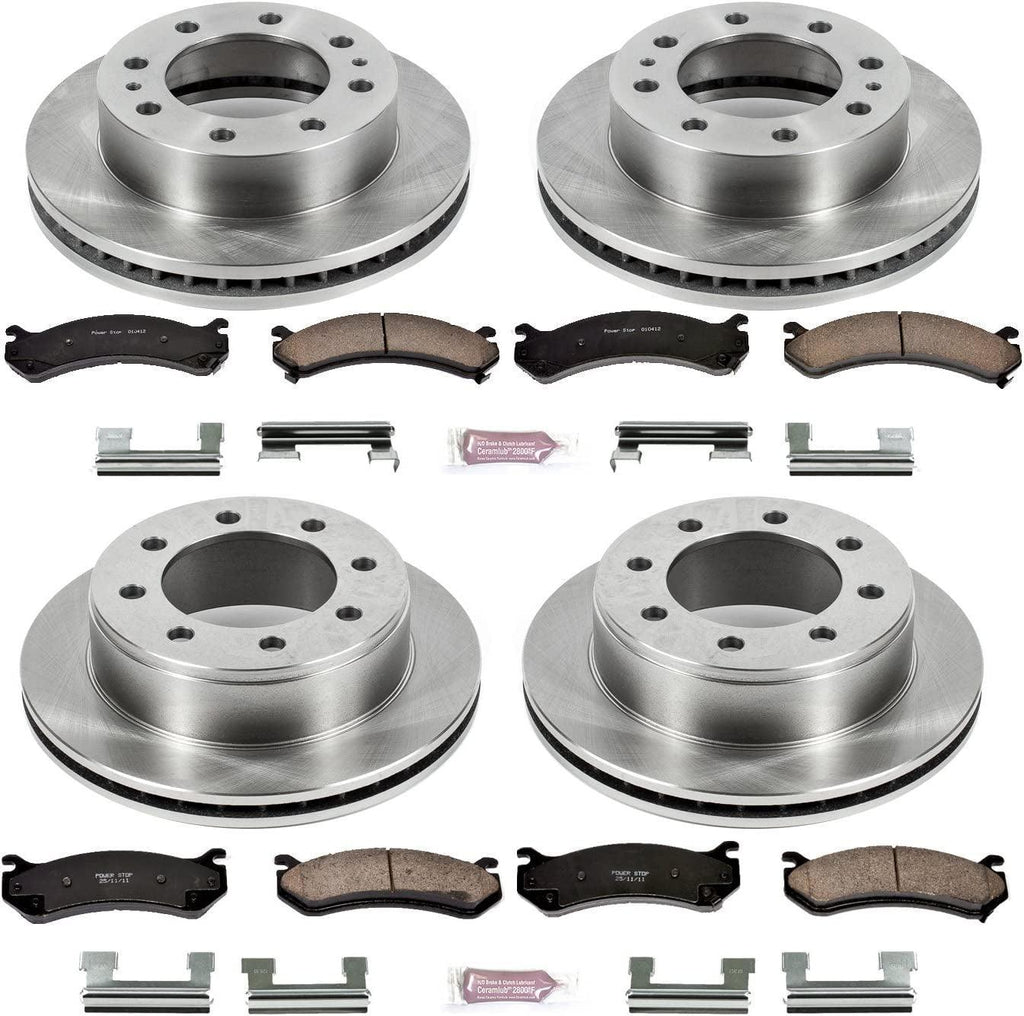 KOE2073 Autospecialty Front and Rear Replacement Brake Kit-Oe Brake Rotors & Ceramic Brake Pads