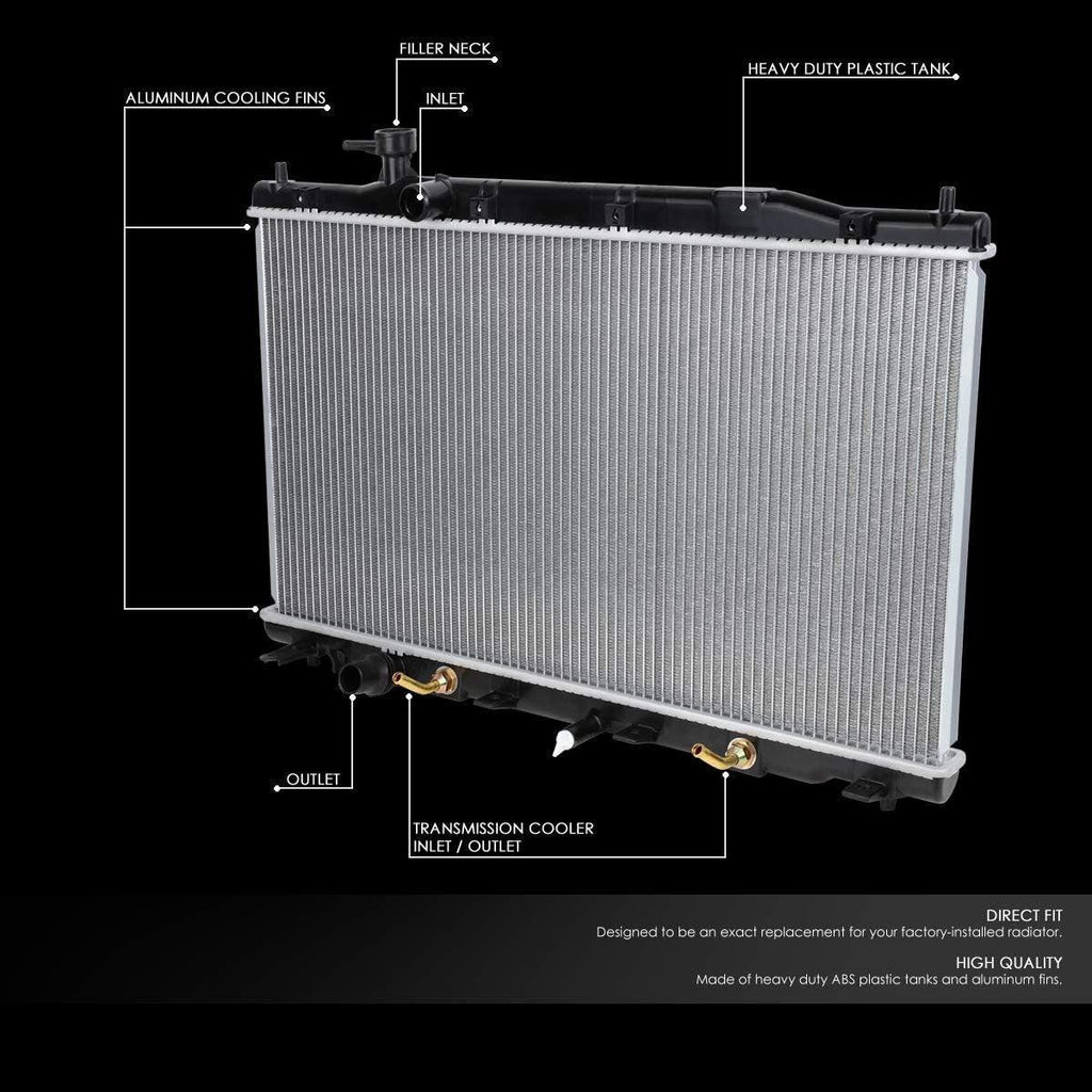 OEM-RA-13031 1-Row OE Style Aluminum Core Radiator Compatible with 07-09 Honda CR-V AT, 28-11/16" W X 15-3/4" H X 5/8" D, 1-1/4" Inlet, 1-1/4" Outlet