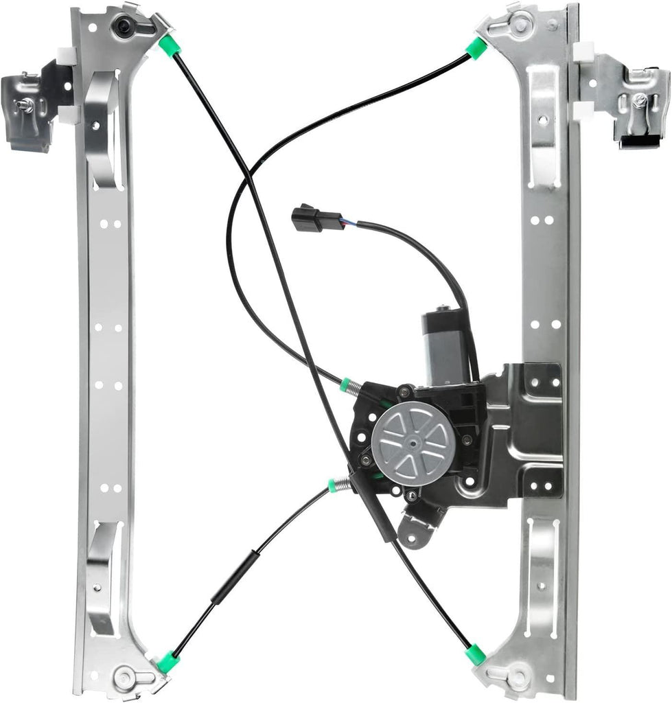 A-Premium Power Window Regulator with Motor Replacement for Buick Rainier 2004-2007 Chevrolet Trailblazer 2002-2009 GMC Envoy Jimmy Isuzu Saab Front Left