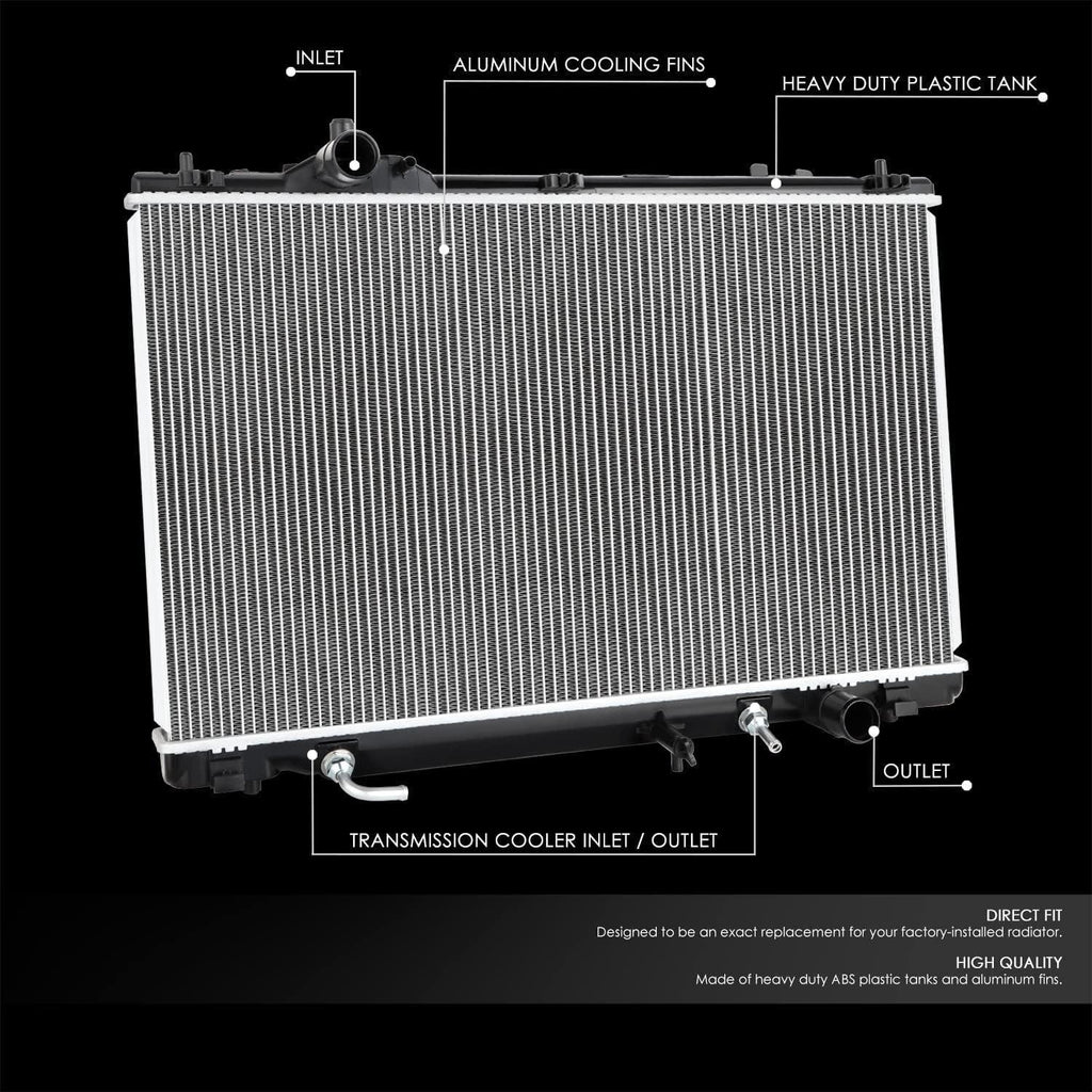 OEM-RA-13018 OE Style 1-Row Aluminum Cooling Radiator Compatible with 09-15 Lexus LS460 / 08-16 LS600H