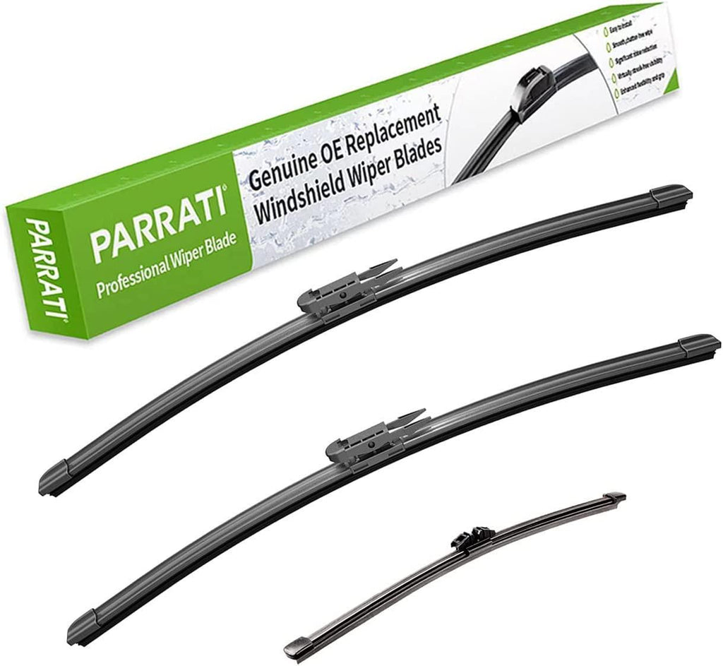 PARRATI® High Performance Premium All-Season Automotive Windshield Wipers with Rear Wiper Blades , Replacement for 2006-2011 Chevrolet HHR ,Easy to Install 18"+18"+11"(Set of 3)