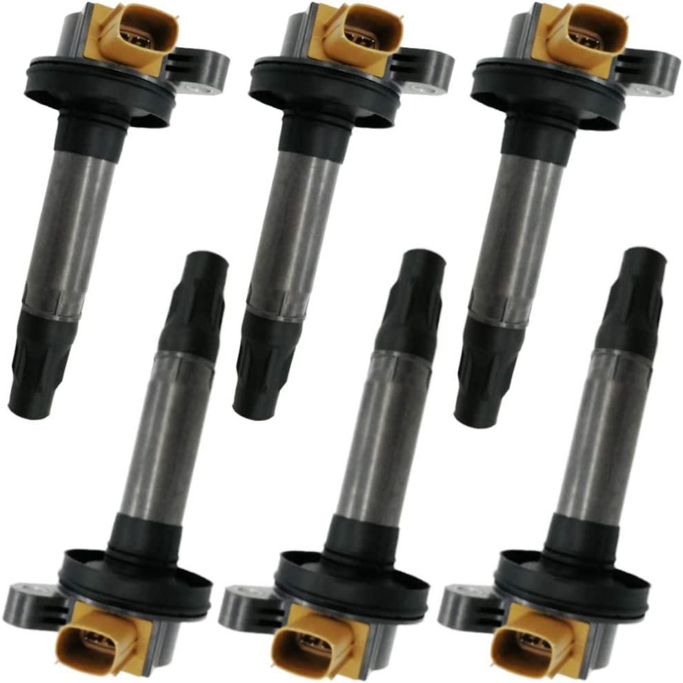Automotive-leader DG549 BL3Z-12029-C 6PCS Ignition Coils for Ford Mustang Edge Flex Fusion Taurus Taurus X, for Lincoln MKS MKT MKK MKZ, for Mazda 6 Mazda CX-9, for Mercury Sable DG-549 C1814 UF646