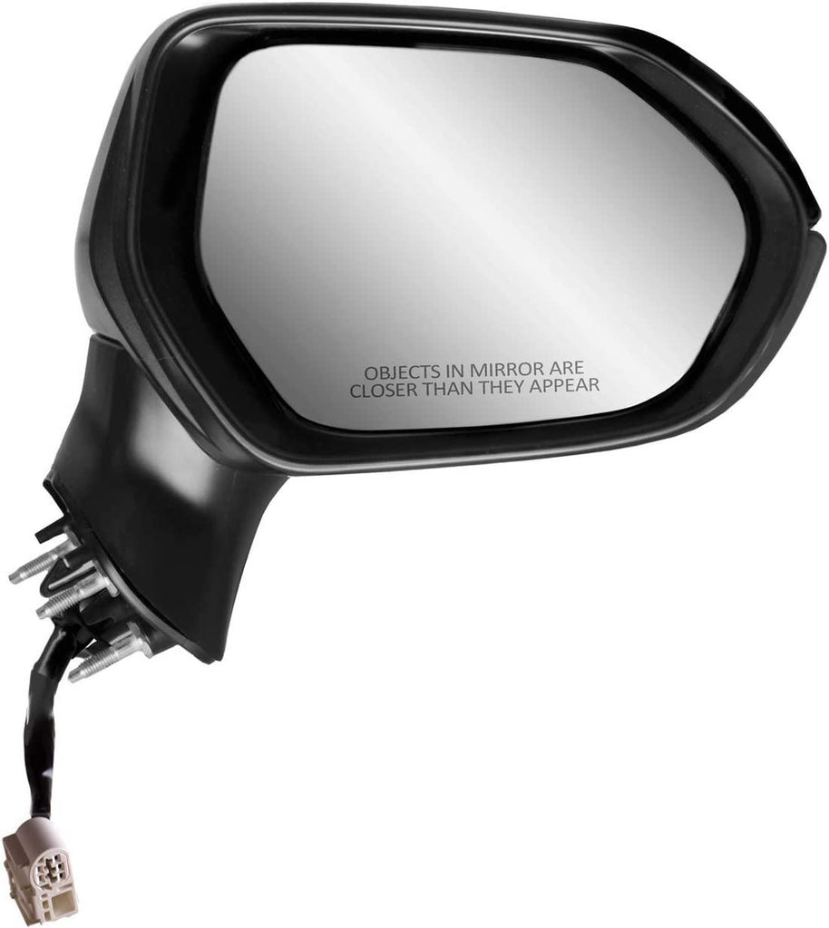 K Source Passenger Side Mirror for Toyota Corolla, textured black w/PTM cover, foldaway, Heated Power (70741T)