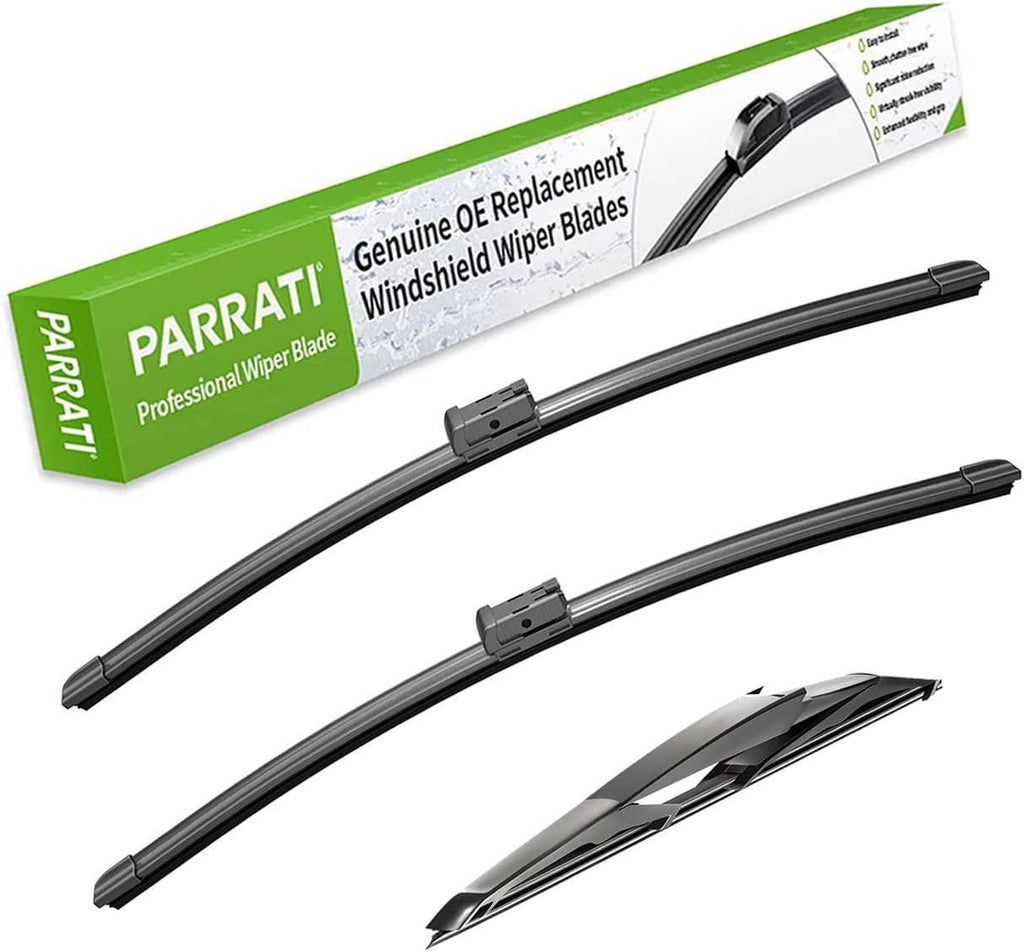 PARRATI® High Performance Premium All-Season Automotive Windshield Wipers with Rear Wiper Blades , Replacement for 2006-2011 Chevrolet HHR ,Easy to Install 18"+18"+11"(Set of 3)