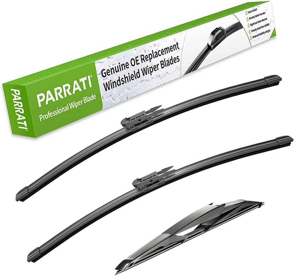 PARRATI® High Performance Premium All-Season Automotive Windshield Wipers with Rear Wiper Blades , Replacement for 2006-2011 Chevrolet HHR ,Easy to Install 18"+18"+11"(Set of 3)