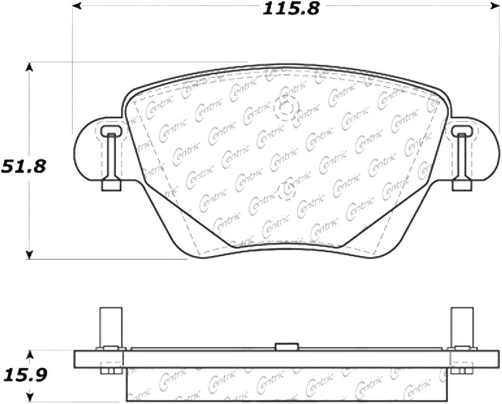 Centric Ceramic Brake Pad w/Shims - 103.09110