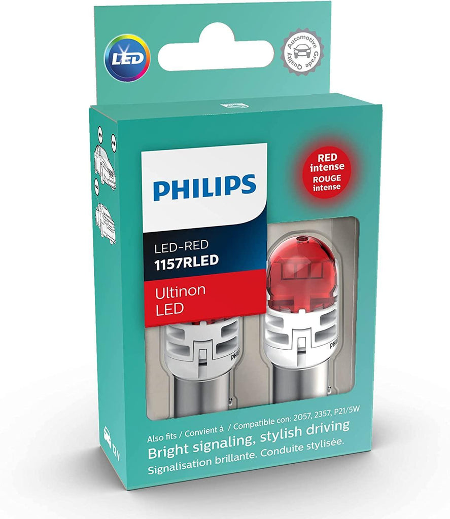 Philips 1157RLED Ultinon LED (Red), 2 Pack