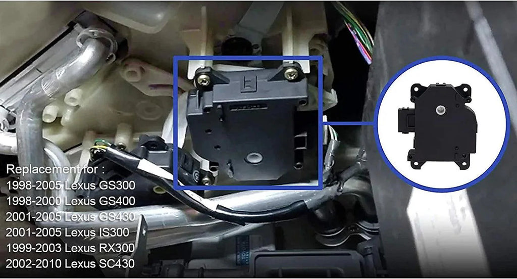 Mode HVAC Air Door Actuator Replacement for Lexus 97-05 GS300 GS400 GS430 IS300 RX300 2002-2010 SC430 Replaces 8710630371 604-917 87106-30371 Dorman 604917 Air Conditioner Blend Heater Servo Unit