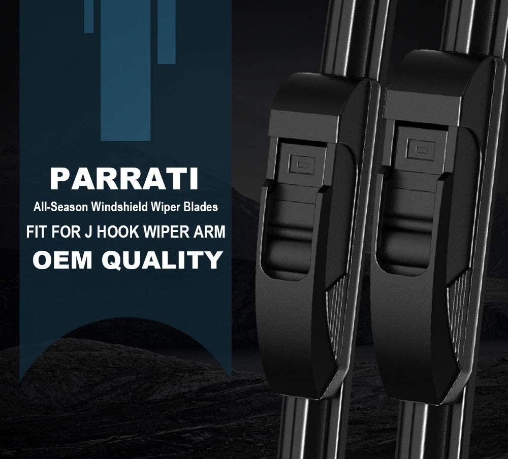 PARRATI® High Performance Premium All-Season Automotive Windshield Wipers with Rear Wiper Blades , Replacement for 2006-2011 Chevrolet HHR ,Easy to Install 18"+18"+11"(Set of 3)
