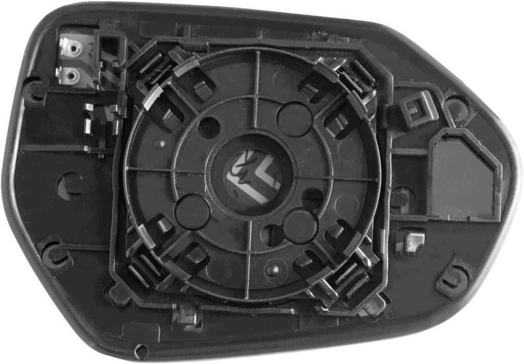 KSOURCE 33320 Driver Side Heated Replacement Glass w/backing plate, Camry Sedan (US Built)/ Hybird, Corolla Hatchback, Corolla Sedan/Hybrid, Prius Hatchback, 4 15/16" x 7 1/16" x 7"