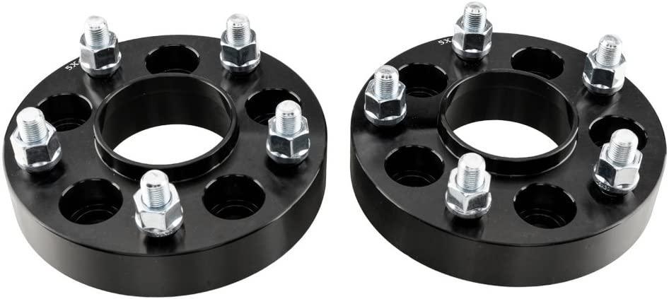 AutoForever 2pcs 5lugs 1.25" Hub Centric 5x4.5 to 5x5 Wheel Spacer Adapters 5x114.3mm to 5x127mm Wheel Spacers 1 2" x20 Studs 71.5mm Hub Compatible with 1987-2006 Jeep Wrangler