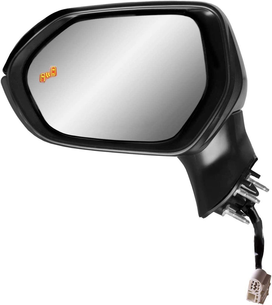 K Source Driver Side Mirror for Toyota Corolla, textured black w/PTM cover, foldaway, Heated Power with BSDS (70746T)