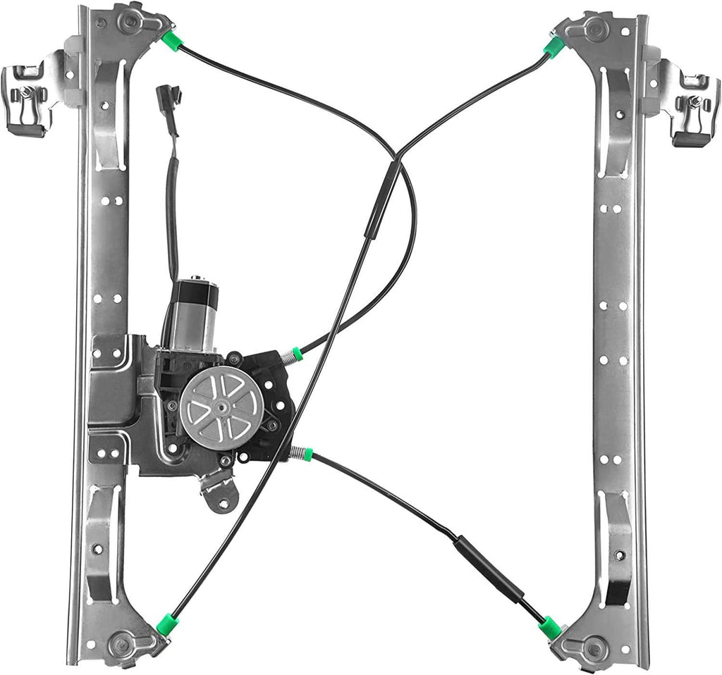 A-Premium Power Window Regulator with Motor Replacement for Buick Rainier 2004-2007 Chevrolet Trailblazer 2002-2009 GMC Envoy Jimmy Isuzu Saab Front Left