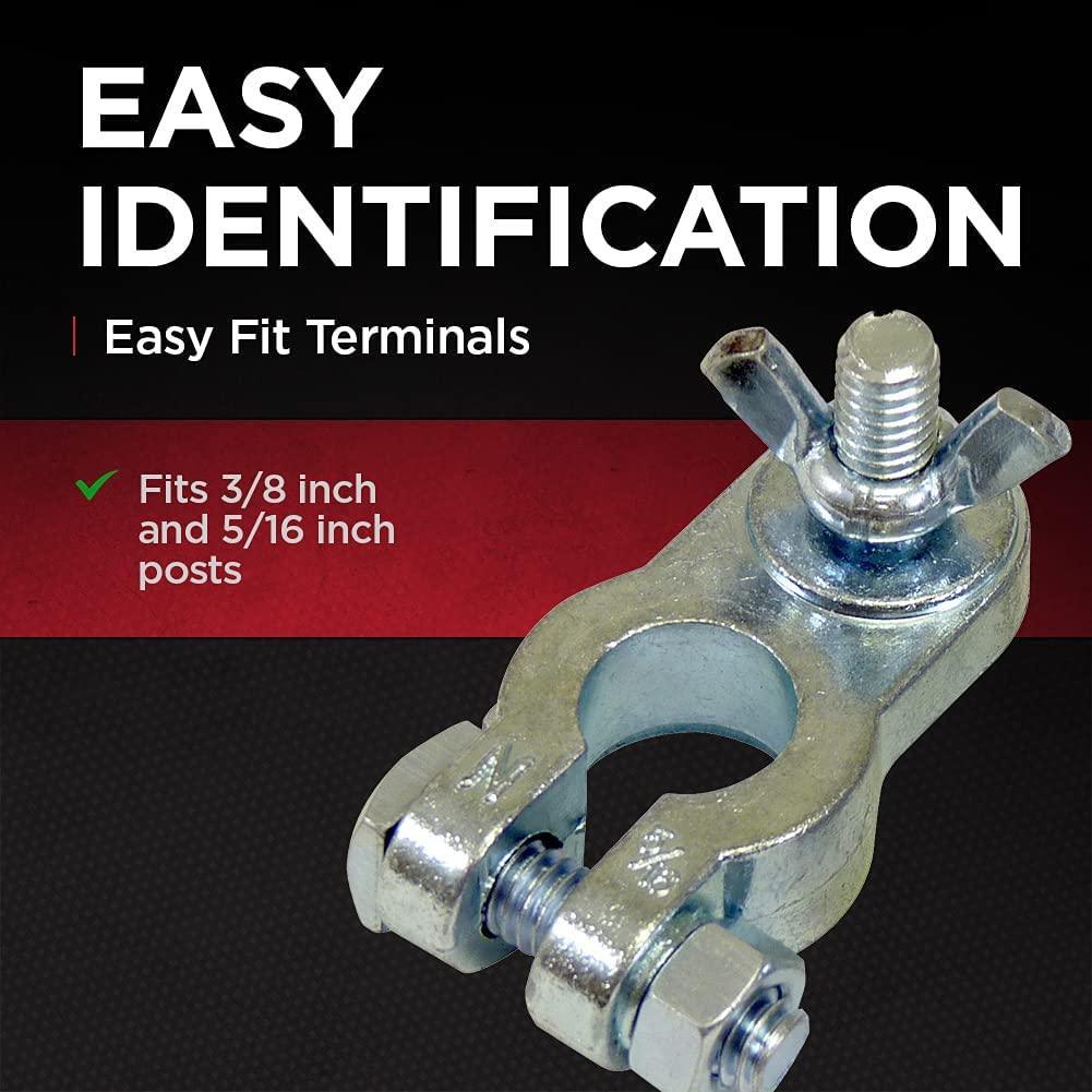 Schumacher BAF-MT1 Zinc-Plated Terminal End Set - For Marine Use