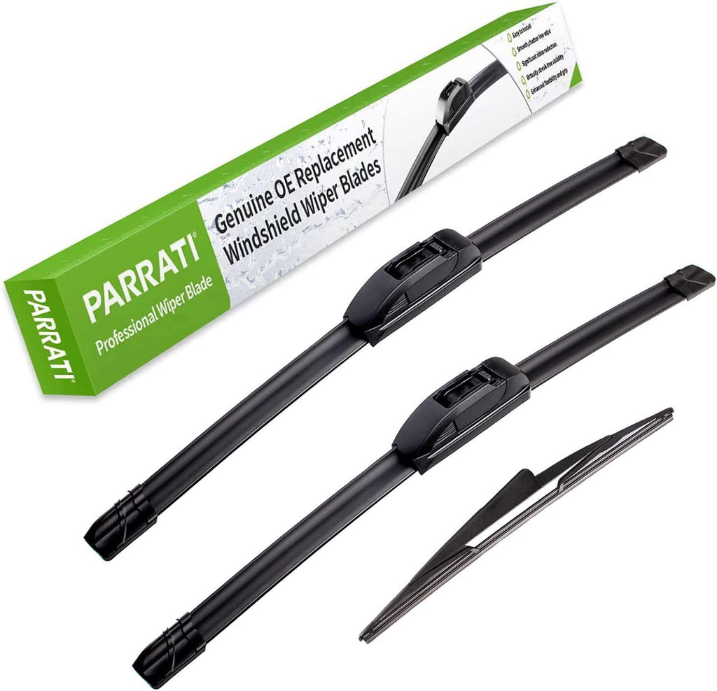 PARRATI® High Performance Premium All-Season Automotive Windshield Wipers with Rear Wiper Blades , Replacement for 2006-2011 Chevrolet HHR ,Easy to Install 18"+18"+11"(Set of 3)