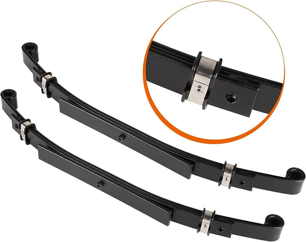 YUWEIDG0769 Golf Cart Club Car DS Rear Heavy Duty 4-Leaf Springs Kit with Bushings & Sleeves U Bolt, OEM# 1014675 Golf Cart Accessories