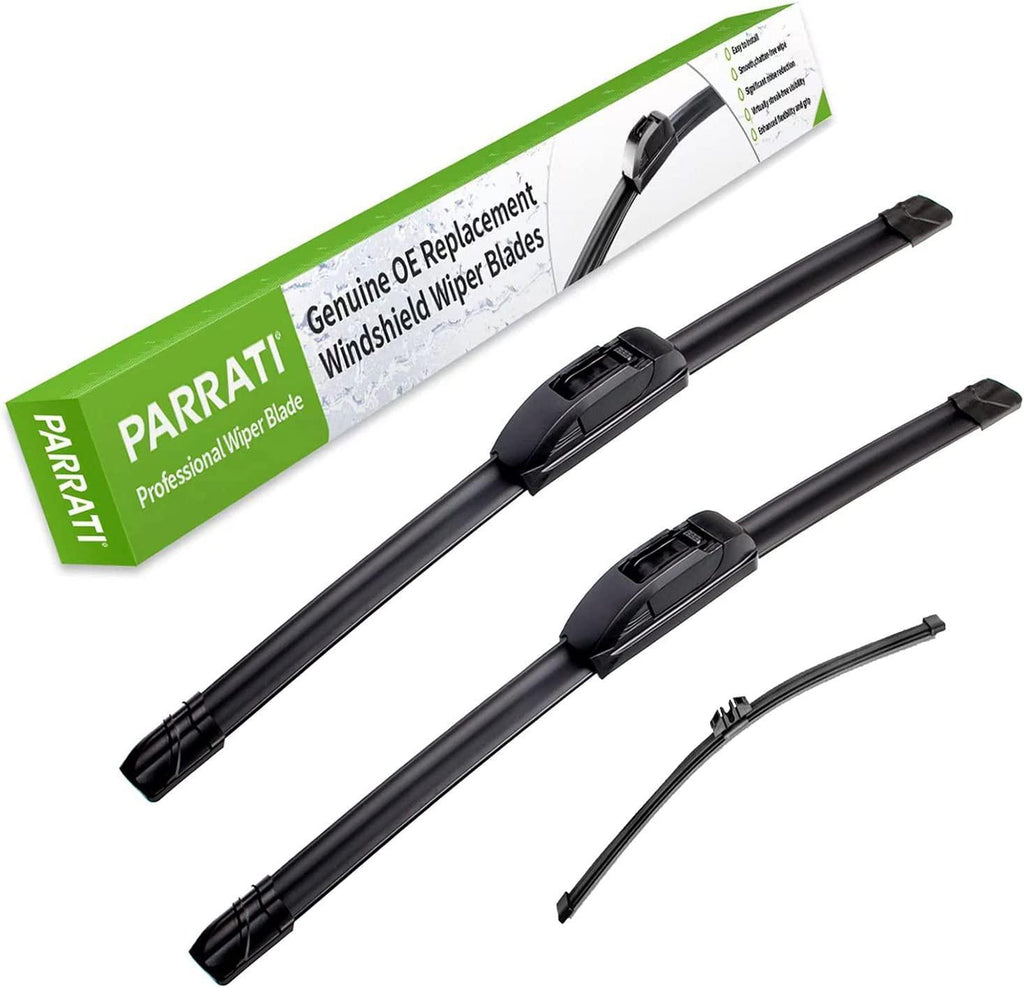 PARRATI® High Performance Premium All-Season Automotive Windshield Wipers with Rear Wiper Blades , Replacement for 2006-2011 Chevrolet HHR ,Easy to Install 18"+18"+11"(Set of 3)
