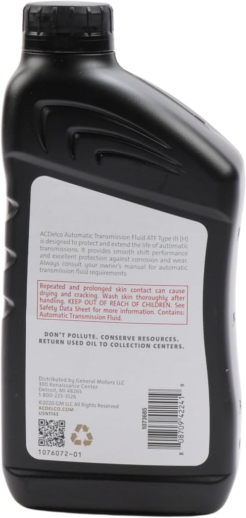 ACDelco Gold 10-9240 (88865544) Type III (H) Automatic Transmission Fluid - 1 qt (Pack of 1)