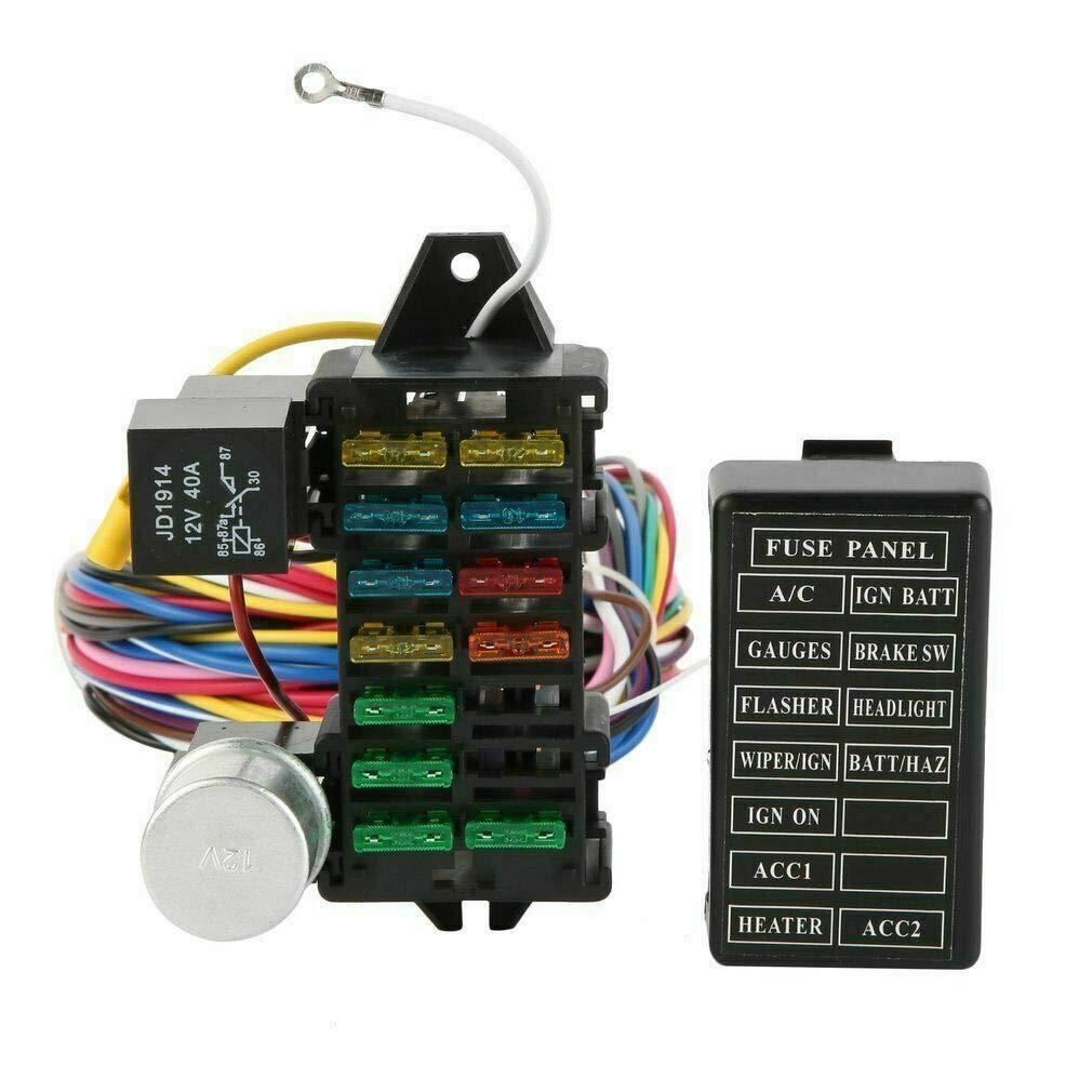 Universal 12 Circuit Wiring Wires Harness Fit for Muscle Car Hot Rod Street Rod XL Wires