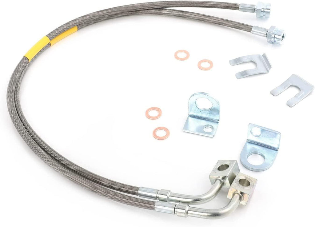 FAPO SHOCK Extended Front Stainless Brake Lines for Jeep Wrangler JK 2007-2018 2-6" Lift