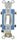 Leviton 1202-2W 15 Amp, 120/277 Volt, Toggle Double-Pole AC Quiet Switch, Extra Heavy Duty Grade, Self Grounding, Back and Side Wired, White